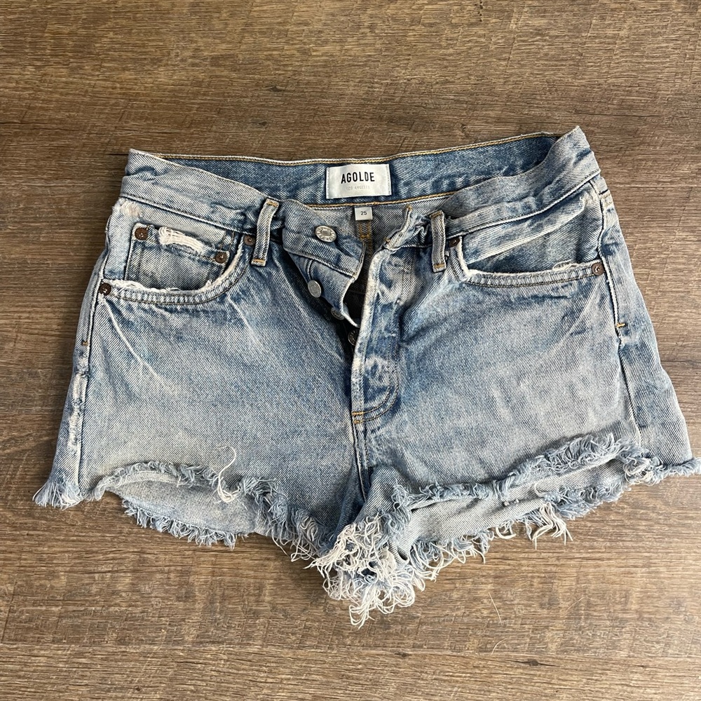 AGOLDE Women's Blue Denim Shorts